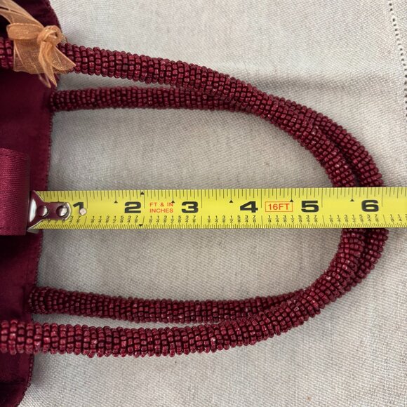 Made in India Bow Hand Held Bag - Maroon - Picture 13 of 13